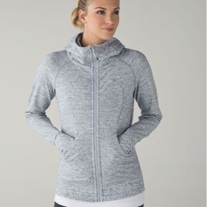Lululemon Heathered Grey Scuba Full-Zip Hoodie